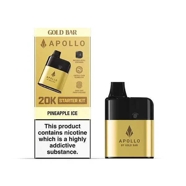 Vape Gold Bar Apollo 20k Prefilled Pod Vape Kit - Image 2