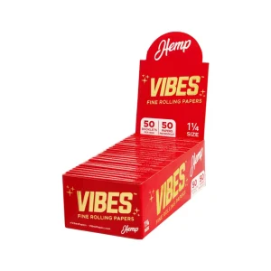 VIBES PAPERS 1-1/4- HEMP RED | Pack of 50