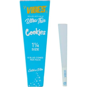 VIBES X COOKIES 1-1/4 CONES-ULTRA THIN 6 COUNT | Pack of 1