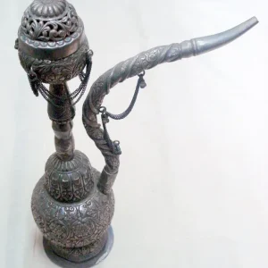 vintage antique collectible old silver hookah Tobacco smoking pipe