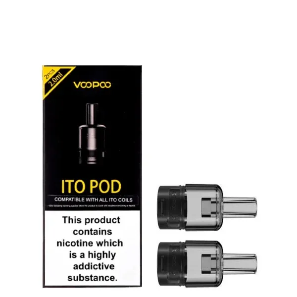 Voopoo ITO Empty Replacement Pods No Coil Included – 2 Pack