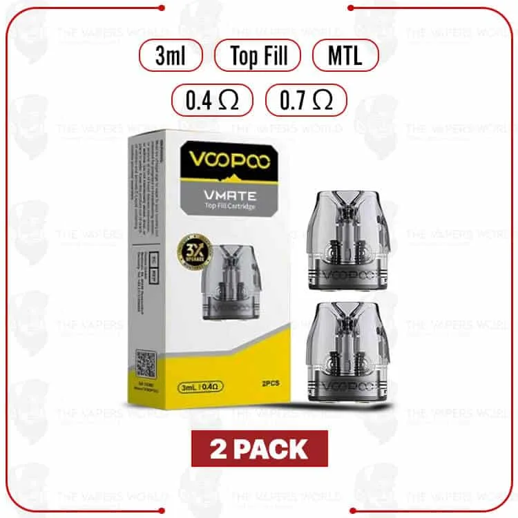 VooPoo VMATE Top Fill Replacement Pod Cartridge – 2PK