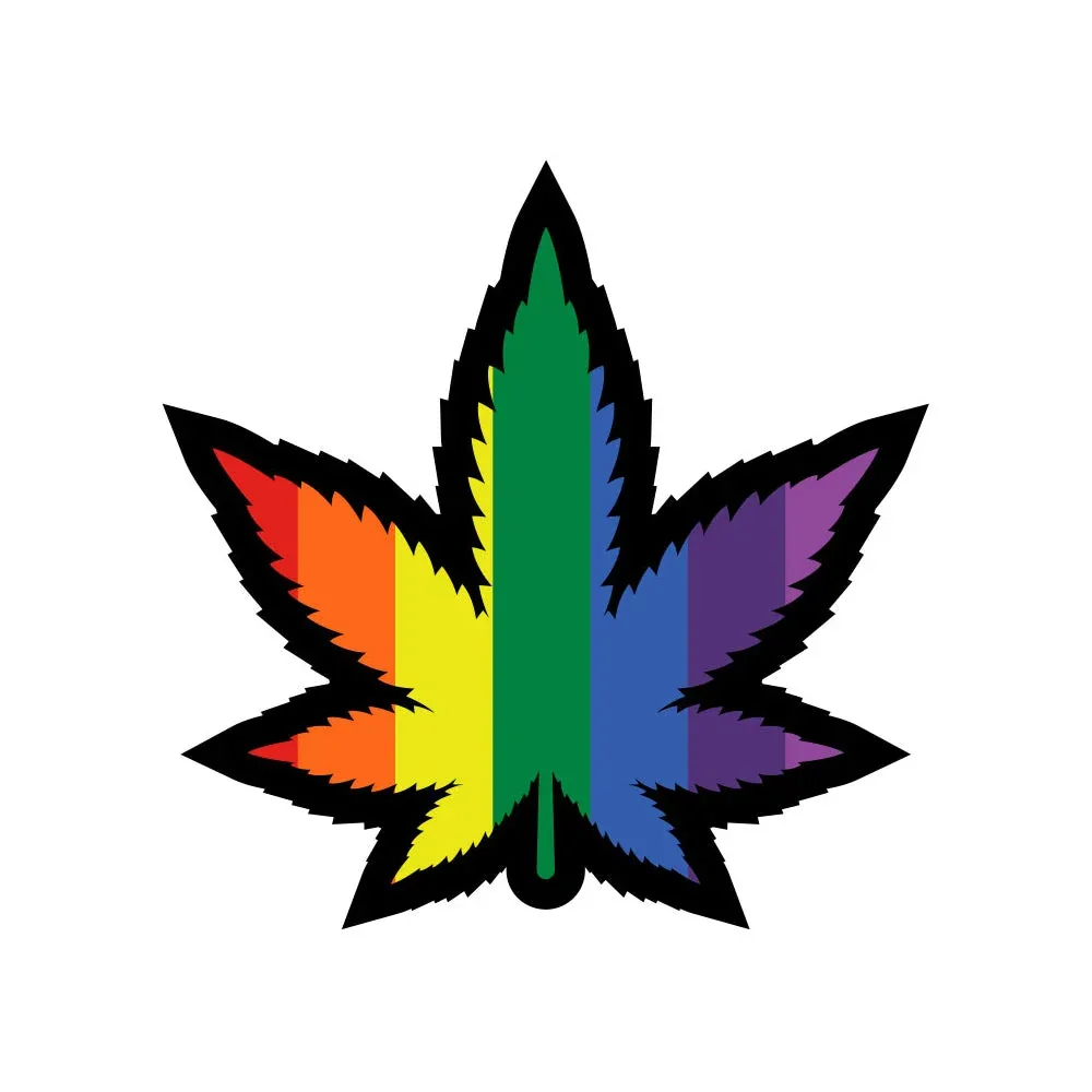 Weed Pin Rainbow Marijuana Leaf - Image 2