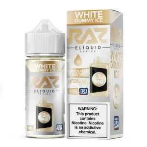 White Gummy Ice Tobacco Free Nicotine E-Juice 100ml | Pod Juice x RAZ