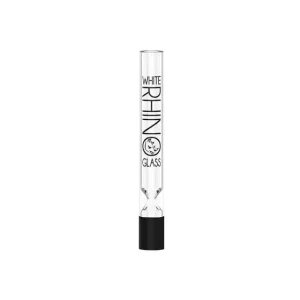 White Rhino Clear Chillum w/ Black Silicone Cap