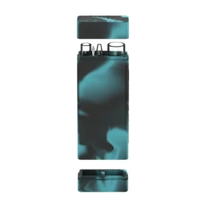 White Rhino Dual Original Silicone Container w/ Glass Straw & Chillum Assorted Colors | 21 Count Display