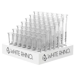 White Rhino Glass Downstems- 19/14mm / Asst Sizes - 49PC DISP