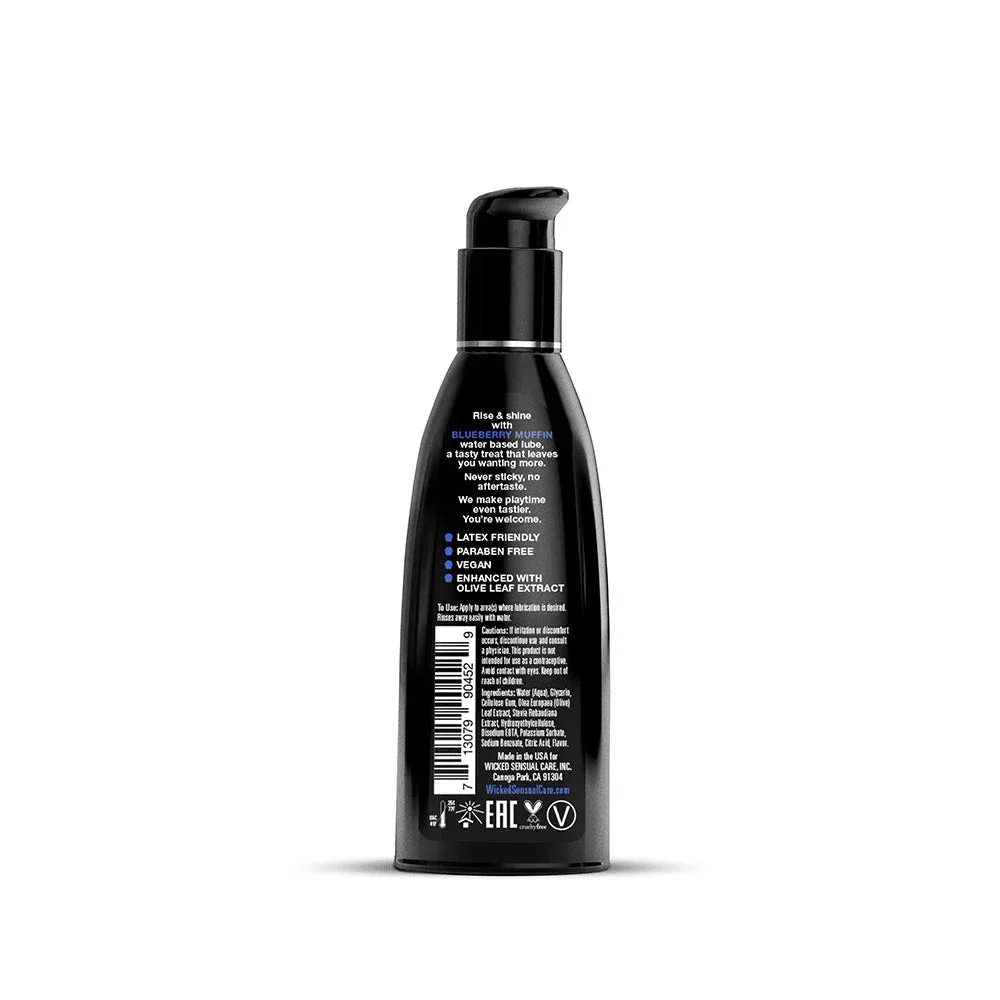 Wicked Aqua Blueberry Muffin Water-Based Lubricant 2 oz. - Image 2