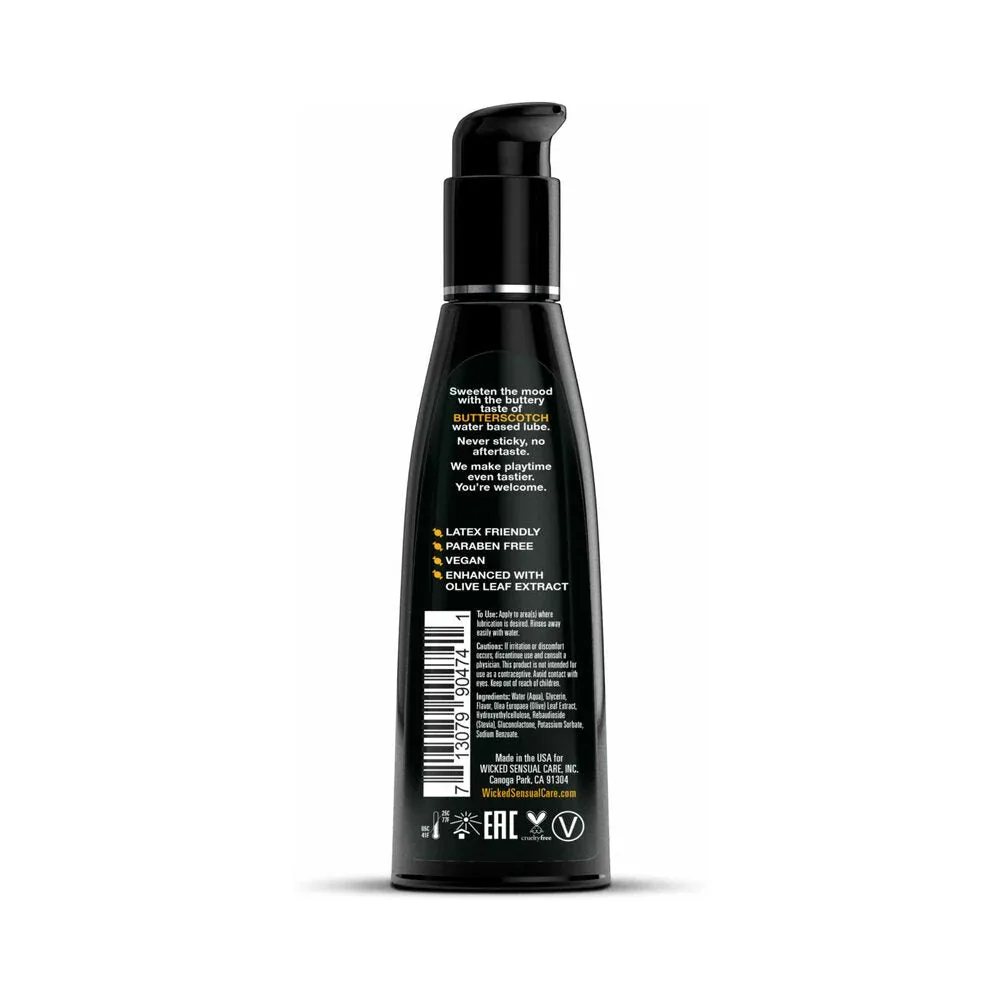 Wicked Aqua Butterscotch Water-Based Lubricant 4 oz. - Image 2