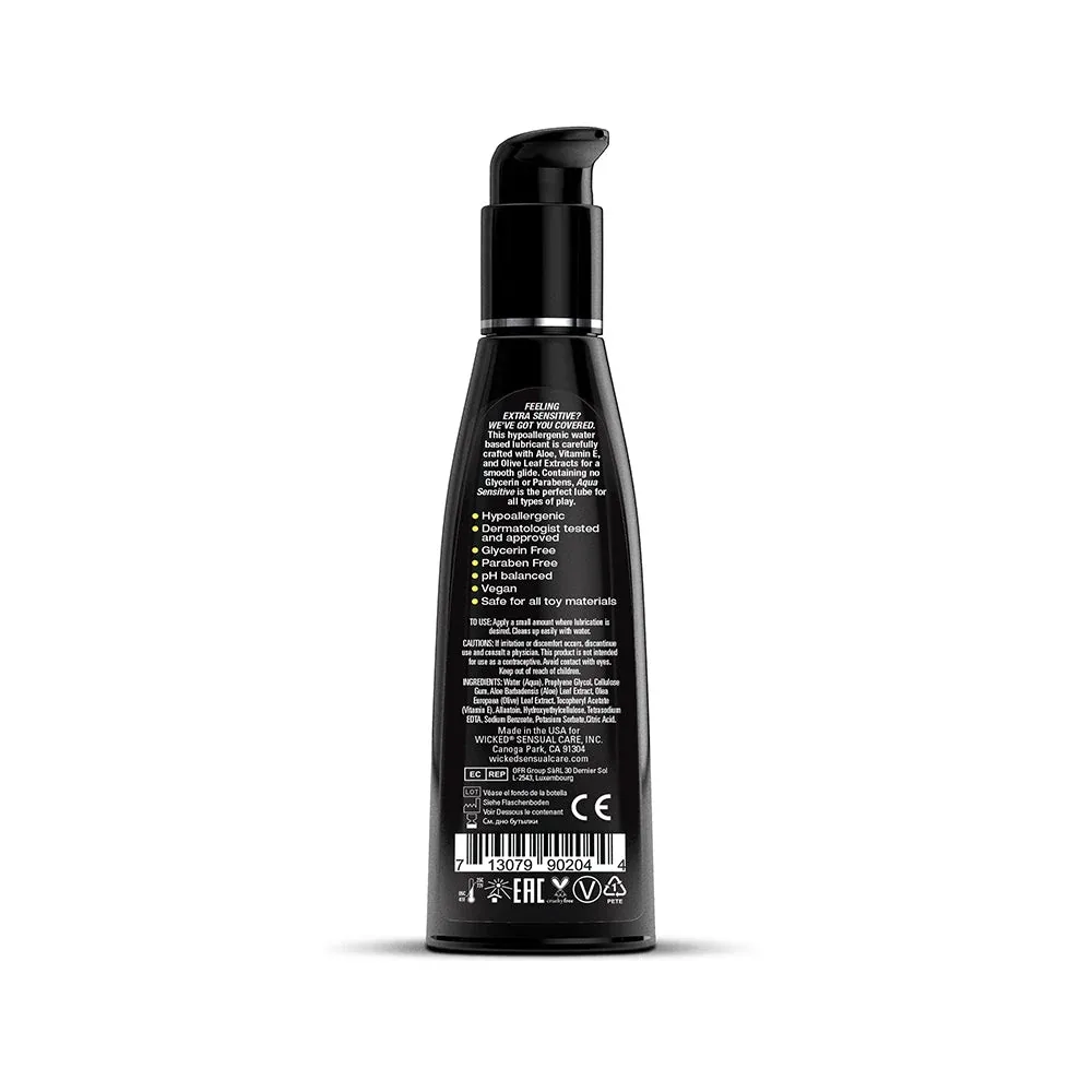 Wicked Aqua Sensitive Water-Based Lubricant 4 oz. - Image 2