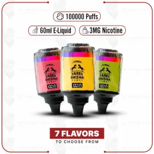 Wiwi Tower Fares Shisha 100K Puffs