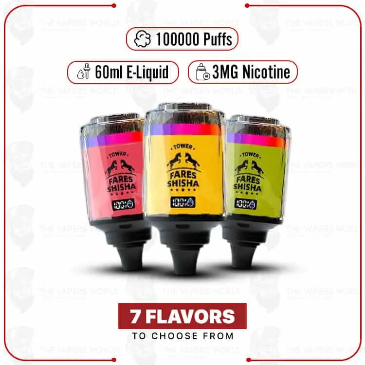 Wiwi Tower Fares Shisha 100K Puffs