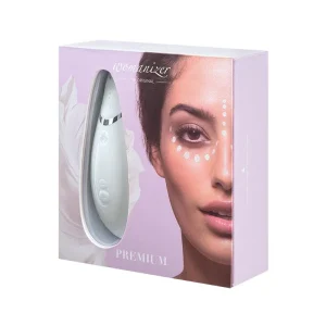 Womanizer Premium Rechargeable Silicone Autopilot Pleasure Air Clitoral Stimulator White/Chrome