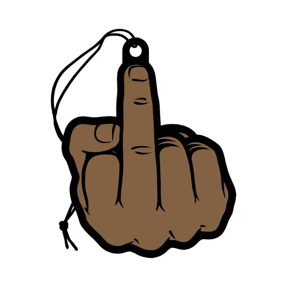 Wood Rocket Air Freshener Middle Finger Brown - Image 2