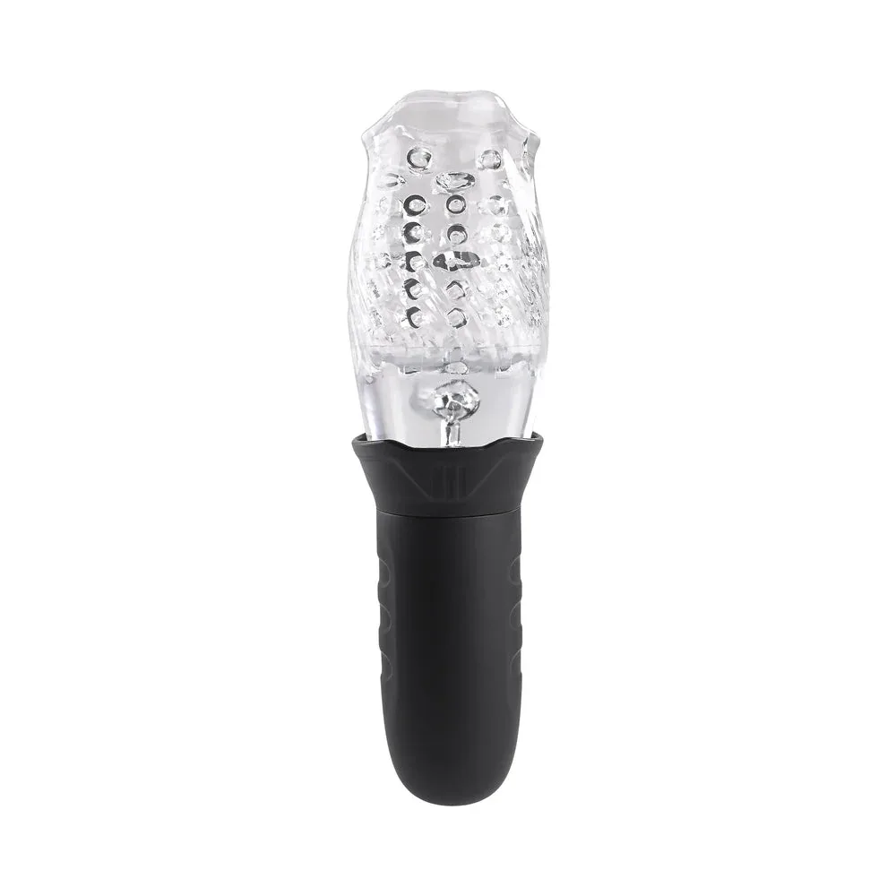 Zero Tolerance Cyclone Rechargeable Vibrating Spinning Stroker Black Clear - Image 2