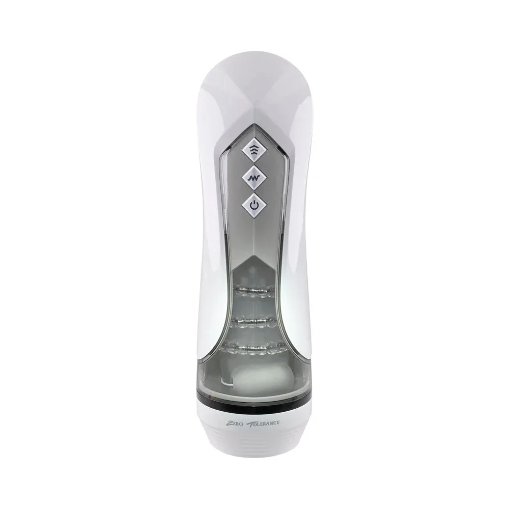 Zero Tolerance Stroking Buddy Rechargeable Vibrating Stroker White - Image 2