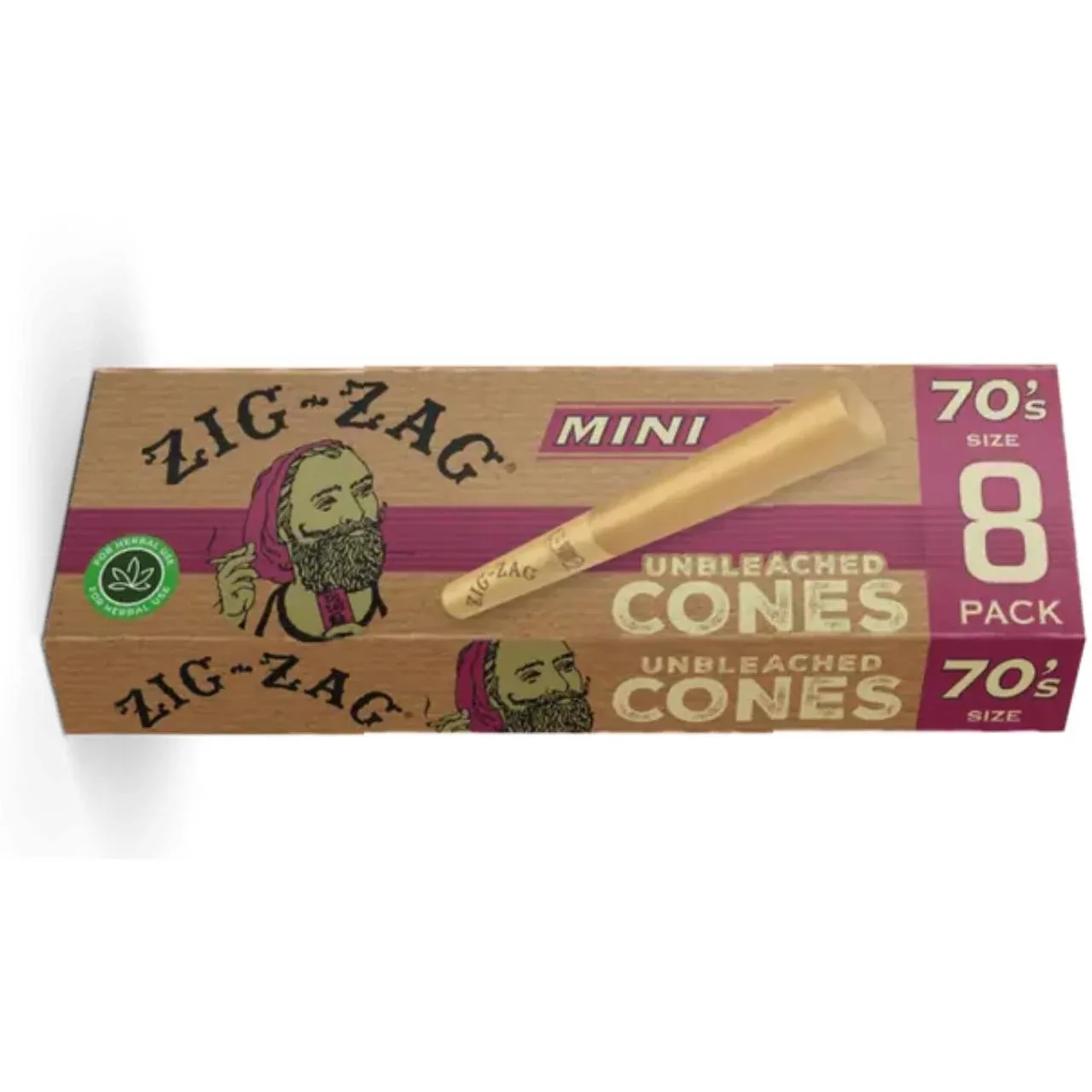Zig Zag 70MM Cones Pack of 1 | 8 COUNT