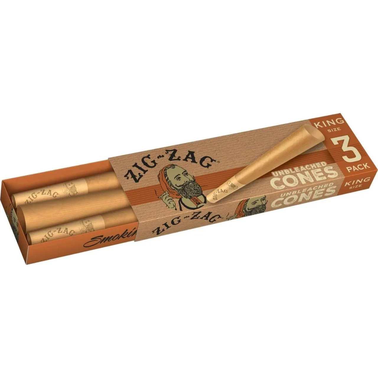 Zig Zag Cones King Size Pack of 1 | 3 COUNT