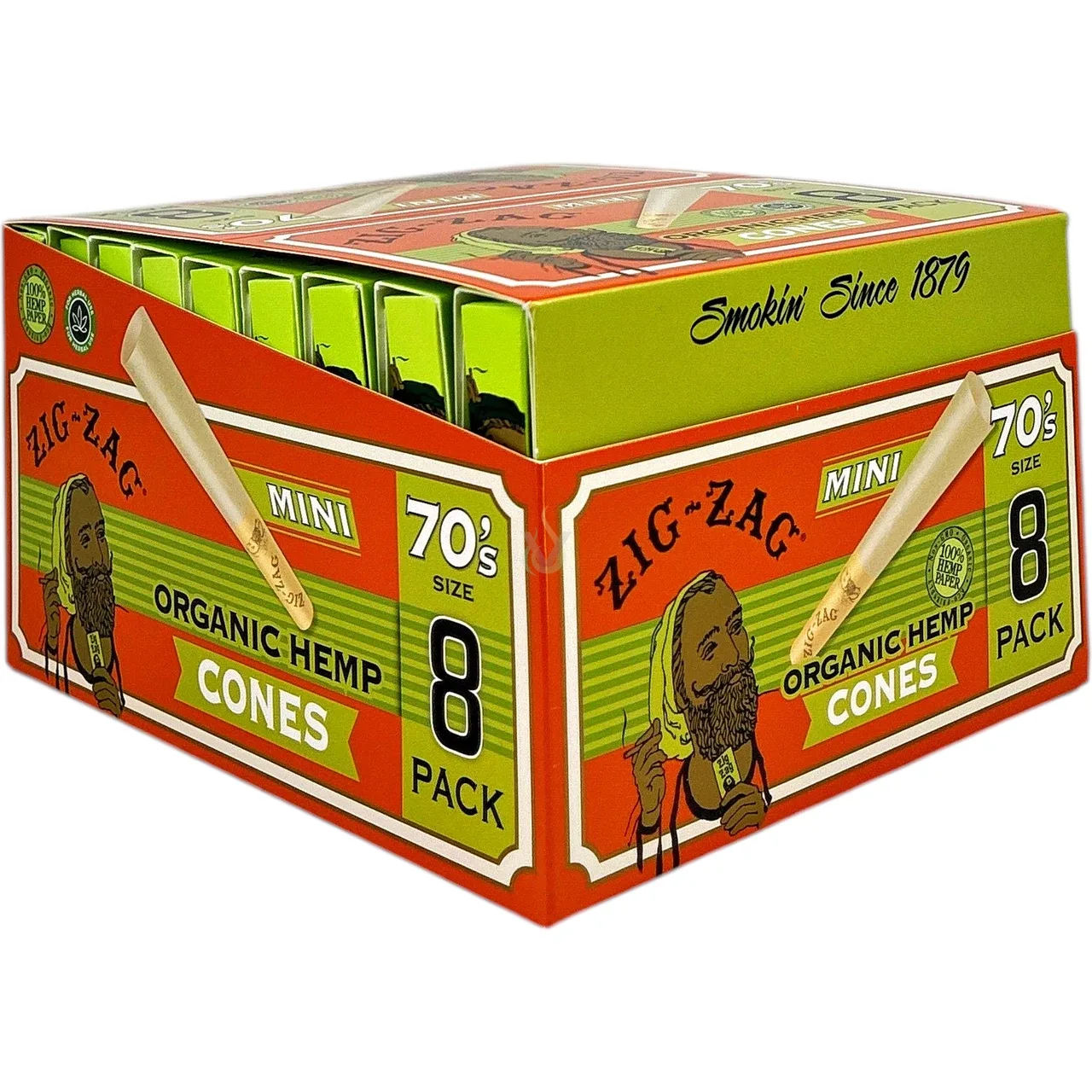 Zig Zag Mini 70s Organic Cones 18ct Case - Image 2