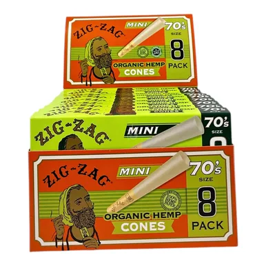 Zig Zag Mini 70s Organic Cones 18ct Case