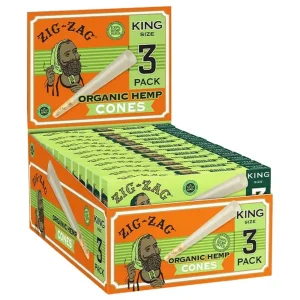 Zig Zag Organic Hemp Cones | 24pk Display