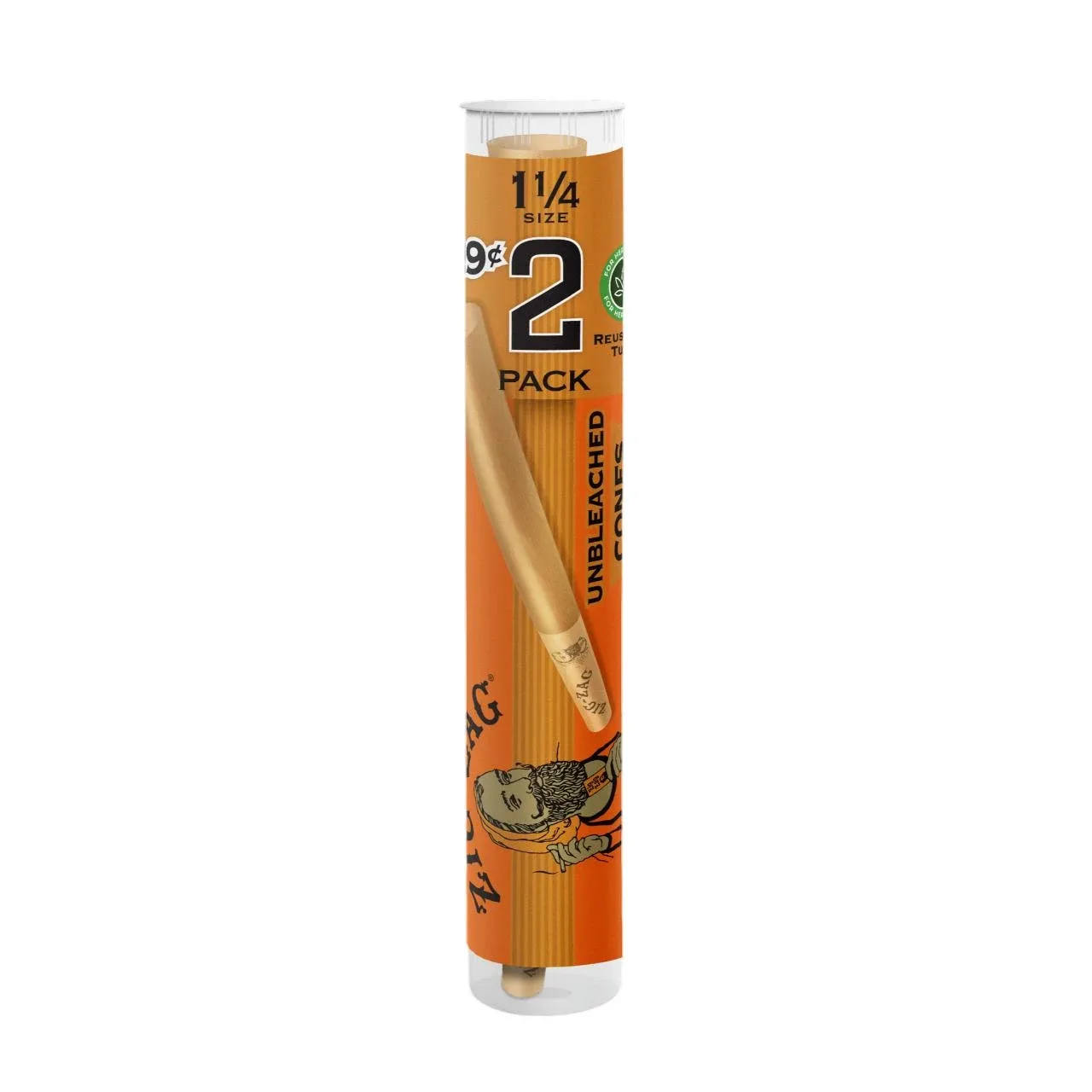 Zig Zag Tubes Cones 1-1/4 Pack of 1 | 2 COUNT