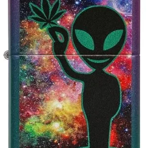 Zippo Lighter - Alien w/ Good Vibes Iridescent Finish