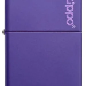 Zippo Lighter - Classic Purple Matte Zippo Logo