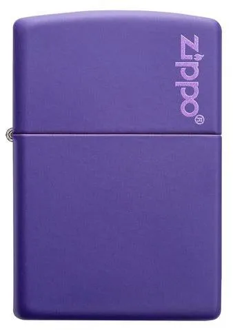 Zippo Lighter - Classic Purple Matte Zippo Logo