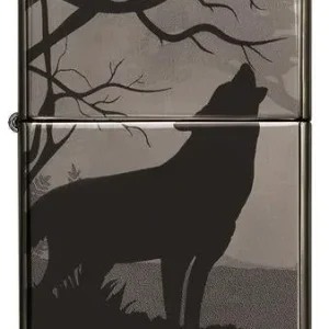 Zippo Lighter - Lone Wolf Design