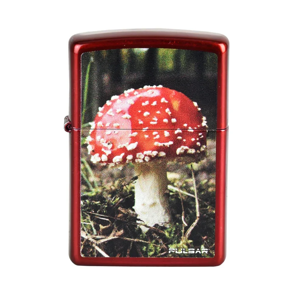 Zippo Lighter | Pulsar Red Mushroom | Candy Apple Red