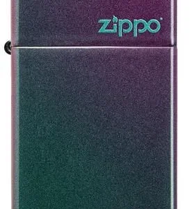 Zippo Lighter - Slim® Iridescent Zippo Logo