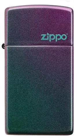 Zippo Lighter - Slim® Iridescent Zippo Logo