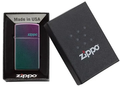 Zippo Lighter - Slim® Iridescent Zippo Logo - Image 2