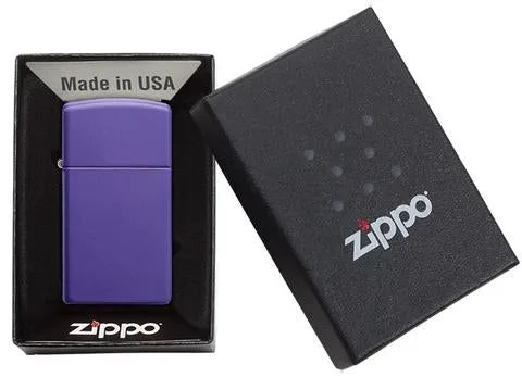 Zippo Lighter - Slim® Purple Matte - Image 2