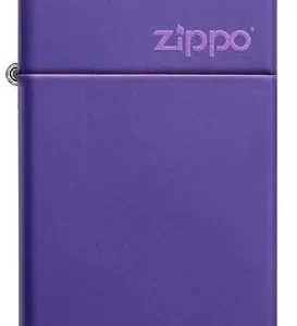 Zippo Lighter - Slim® Purple Matte Zippo Logo